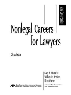 cover image of Nonlegal Careers for Lawyers